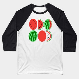 Watermelons Print Baseball T-Shirt